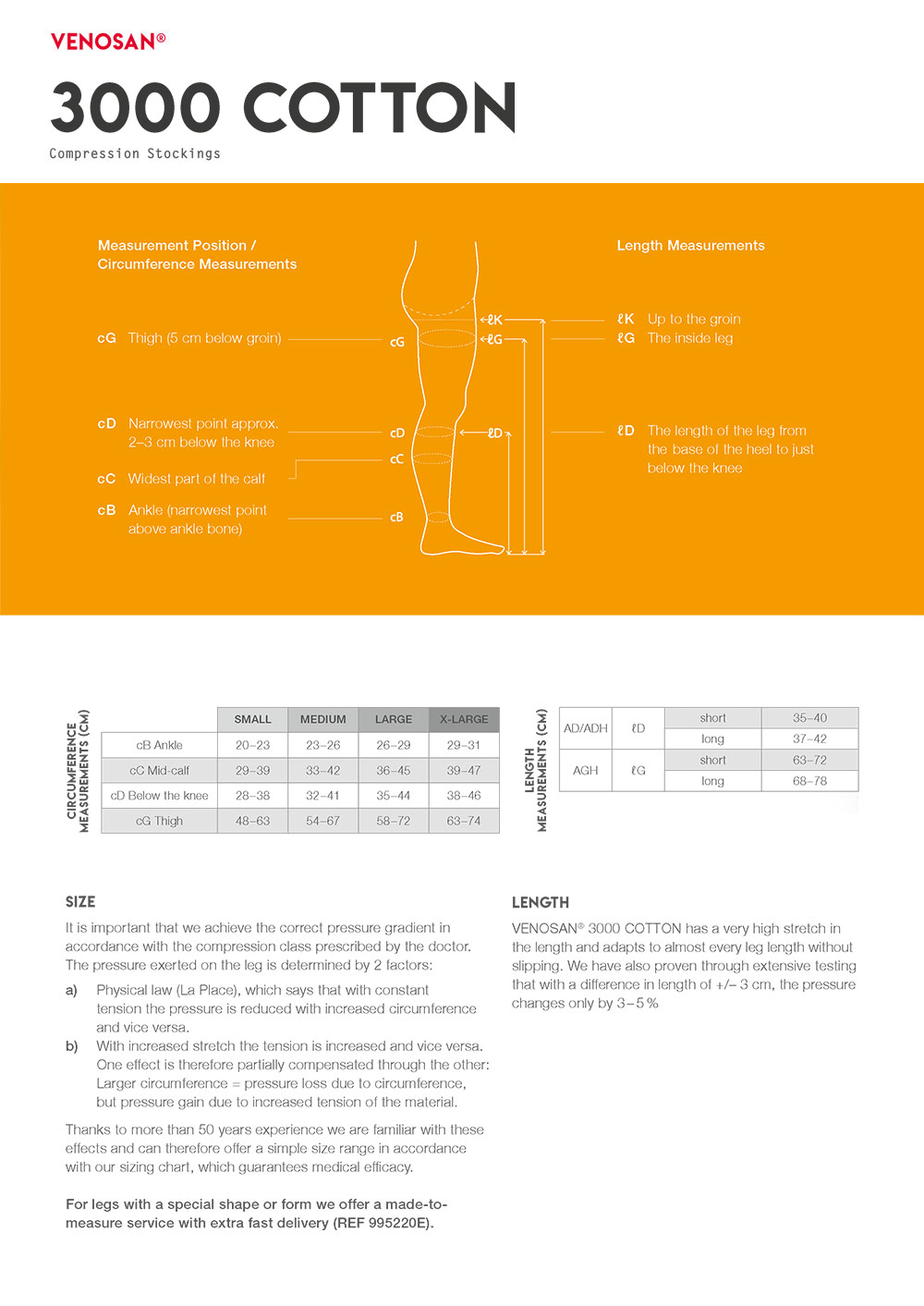 Venosan Elastic Stockings Class 2 Compression Knee without Toecap SweetCare  United States